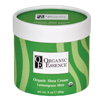 rganic Essence Lemongrass Mint certified organic shea cream jar USDA certified organic